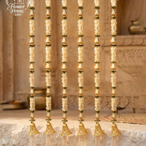 Jasmine & Golden Bead Garland (Set of 6)