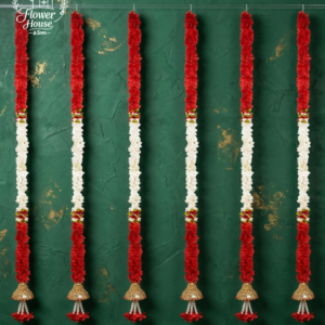 Kohinoor Premium Floral Garlands Deep Red (Pack of 6)