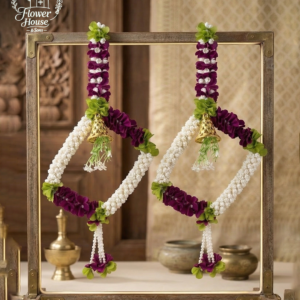 Premium Floral Decorative Ring (R-806) – Set of 2 Pcs | Artificial Flower Wall & Door Hanging