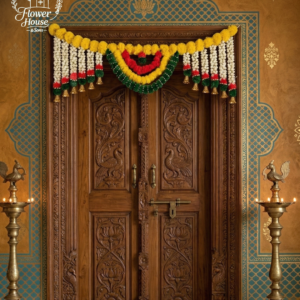 Traditional Marigold & Jasmine Door Toran (Nidhi Collection)