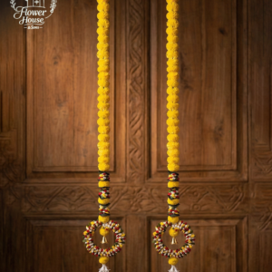 Premium 6ft Handmade Marigold & Ring Toran Garland (Pack of 6)